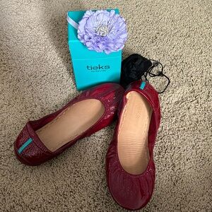 Tieks Ruby Red patent size 9